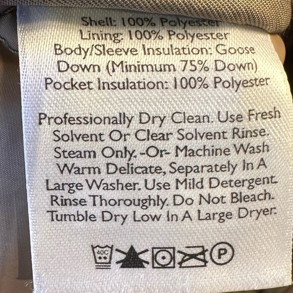 Eddie Bauer Womens Size Medium Down Quilted Jacket in Tan With Snap Closure - Picture 6 of 8